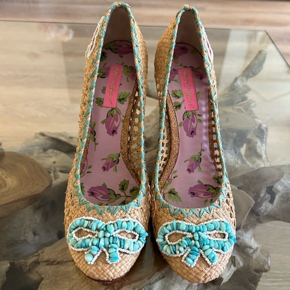 Betsey Johnston raffia heels - Picture 4 of 9